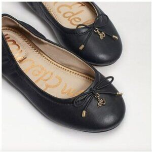 Sam Edelman Girls Flats Metallic Black Felicia - 4.5M